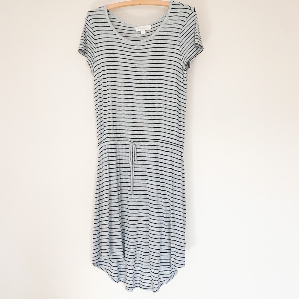 Olive & Oak Short Sleeve Striped Knit Dress